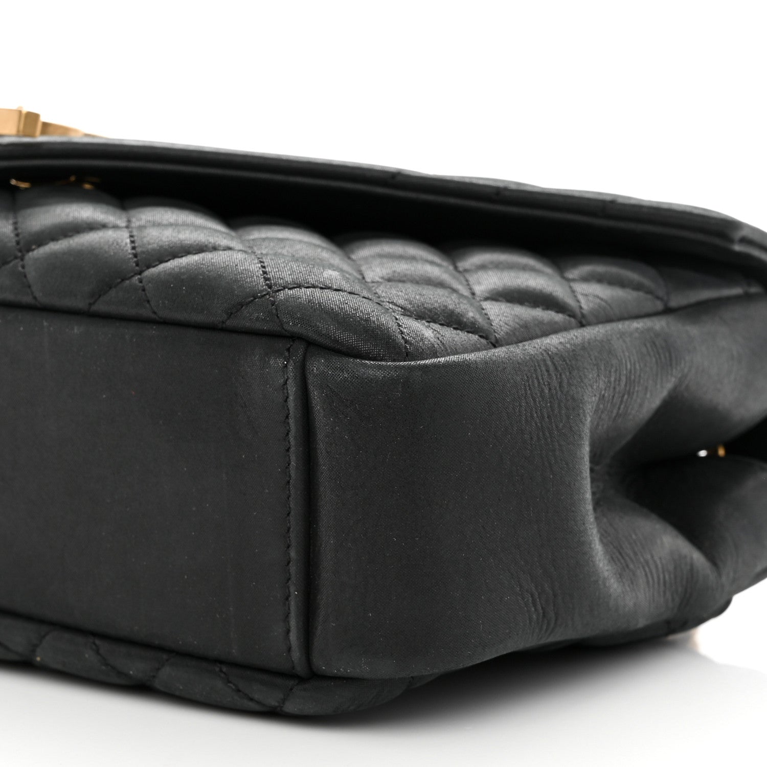 Saint Laurent Iridescent Calfskin Tri-Quilt Monogram Medium College Bag Black 8 of 11