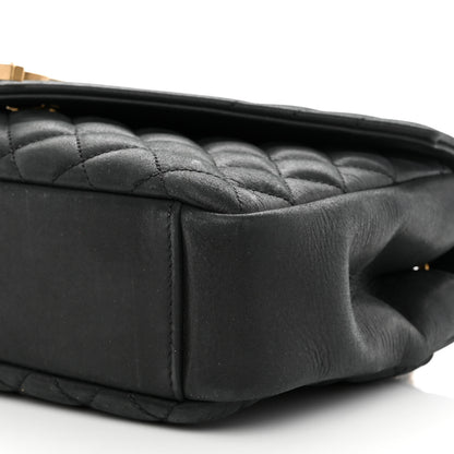 Saint Laurent Iridescent Calfskin Tri-Quilt Monogram Medium College Bag Black 8 of 11