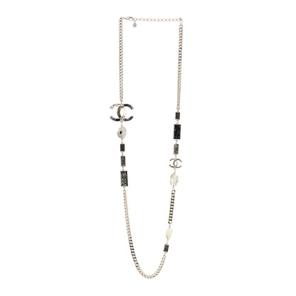 Chanel Ruthenium Crystal CC Chain Necklace 3 of 6