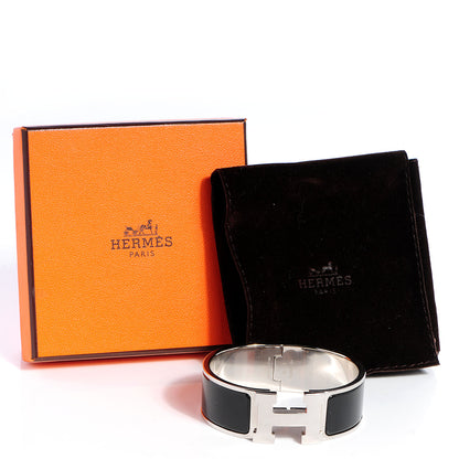 Hermes Enamel Wide Clic Clac H Bracelet PM Black 5 of 5
