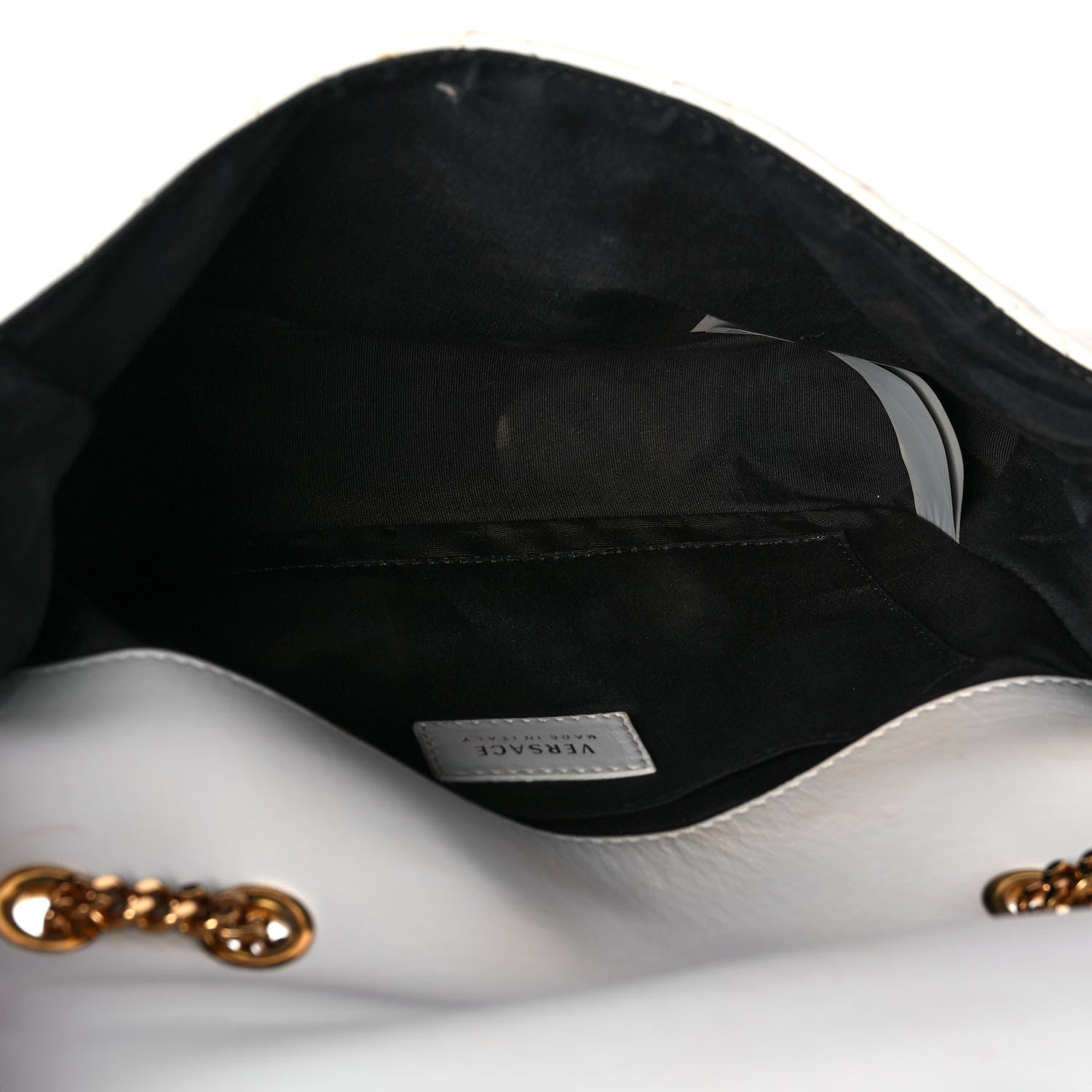 Versace Nappa Quilted Medusa Chain Crossbody White 4 of 10