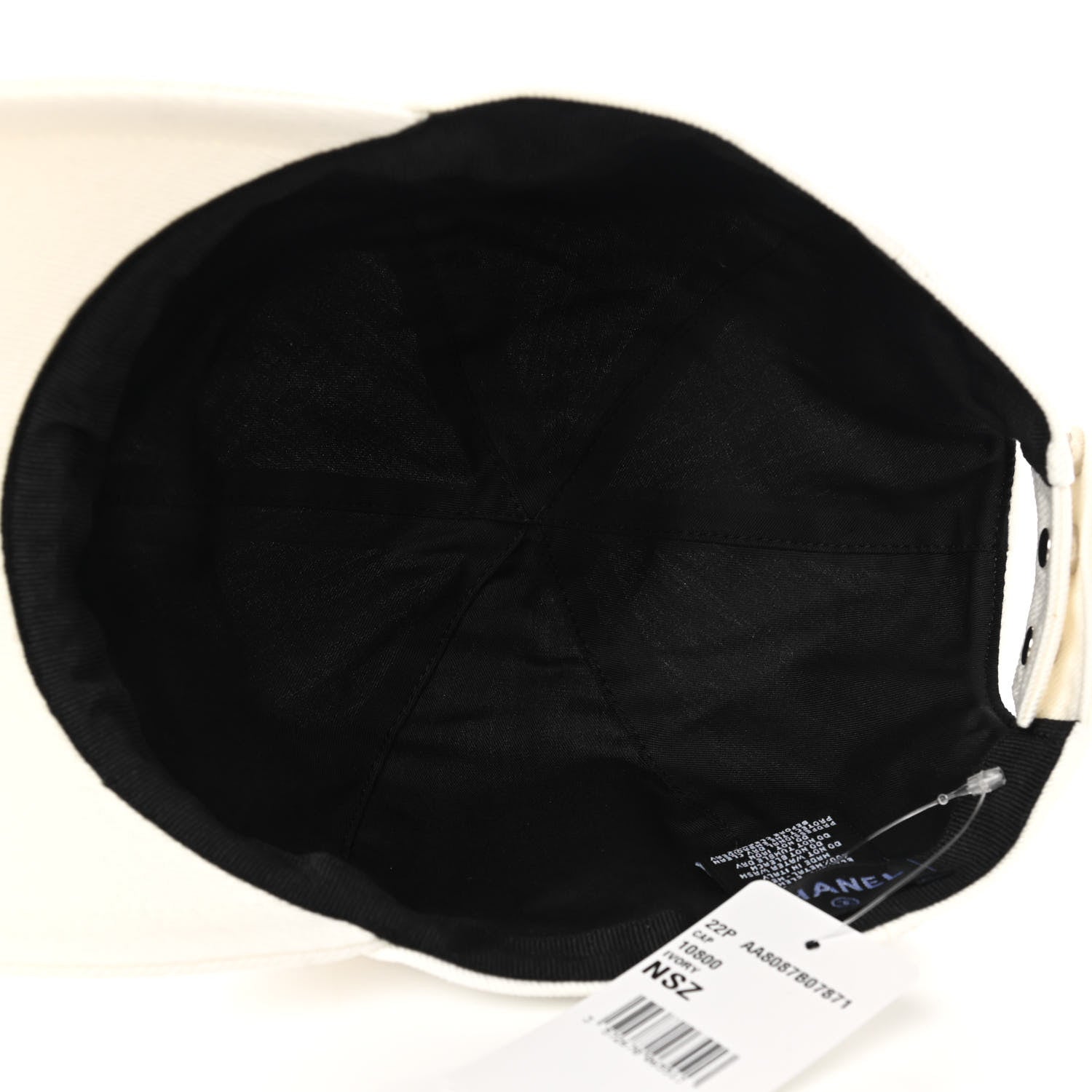 Chanel Cotton Sequin CC Cap Hat Ivory 7 of 8