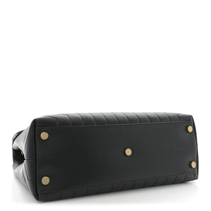 Saint Laurent Calfskin Y Quilted Monogram Large Loulou Chain Satchel Black 4 of 10