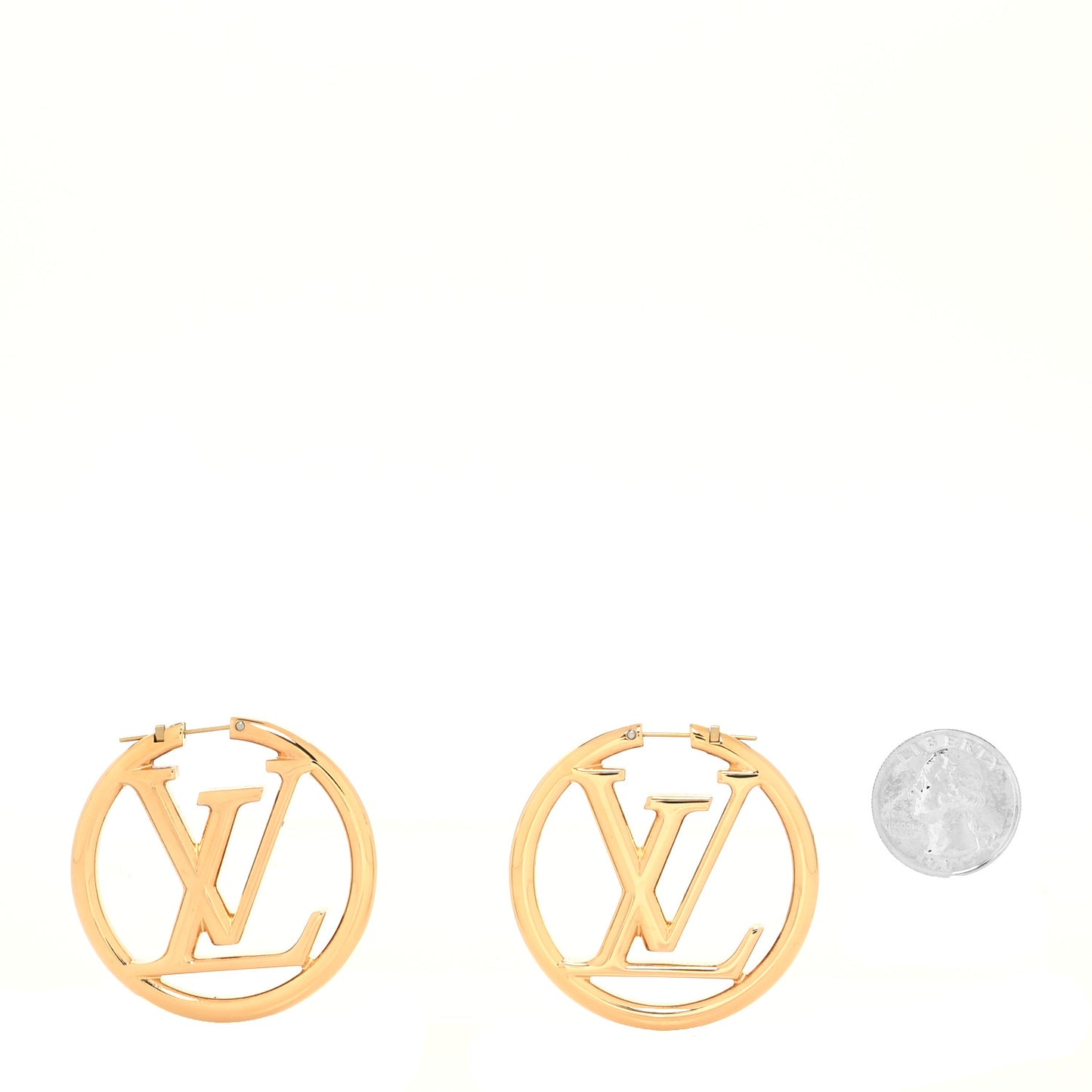 Metal Louise Hoop Earrings Gold