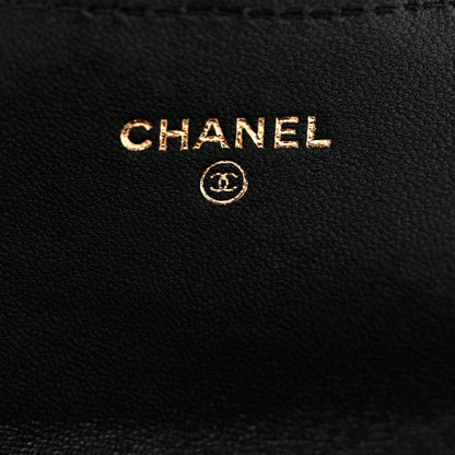 Chanel Lambskin Quilted Large Gusset Flap Wallet Black 5 of 8