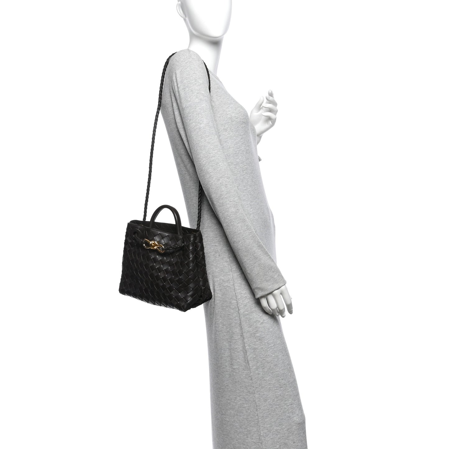Nappa Intrecciato Small Andiamo Shoulder Bag Fondant