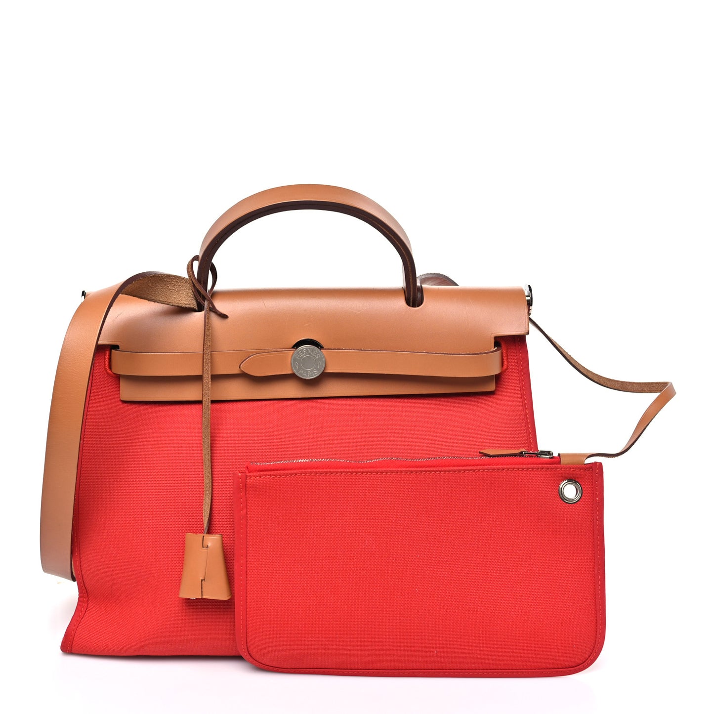 Vache Hunter Toile Herbag Zip 31 PM Rouge Tomate Natural