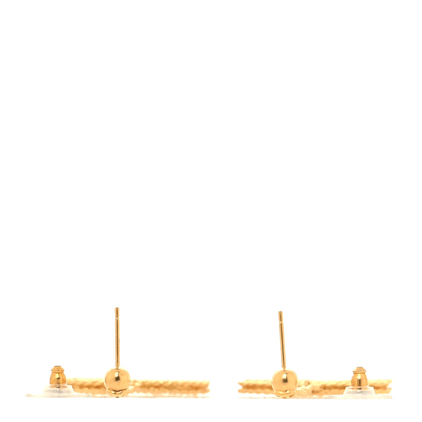 CC Drop Earrings Matte Gold