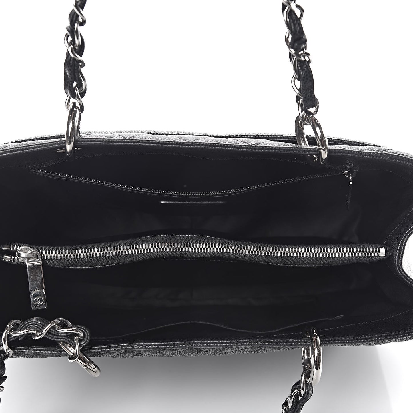 Caviar Quilted Grand Shopping Tote GST Black