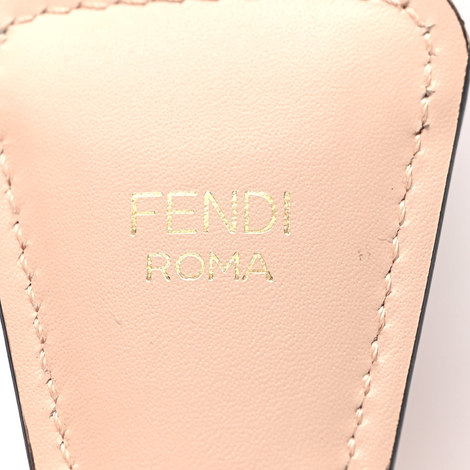 Fendi Jacquard Ribbon Vitello King FF Bi-Color Intreccio Adjustable Strap You Light Rose Camel 3 of 4