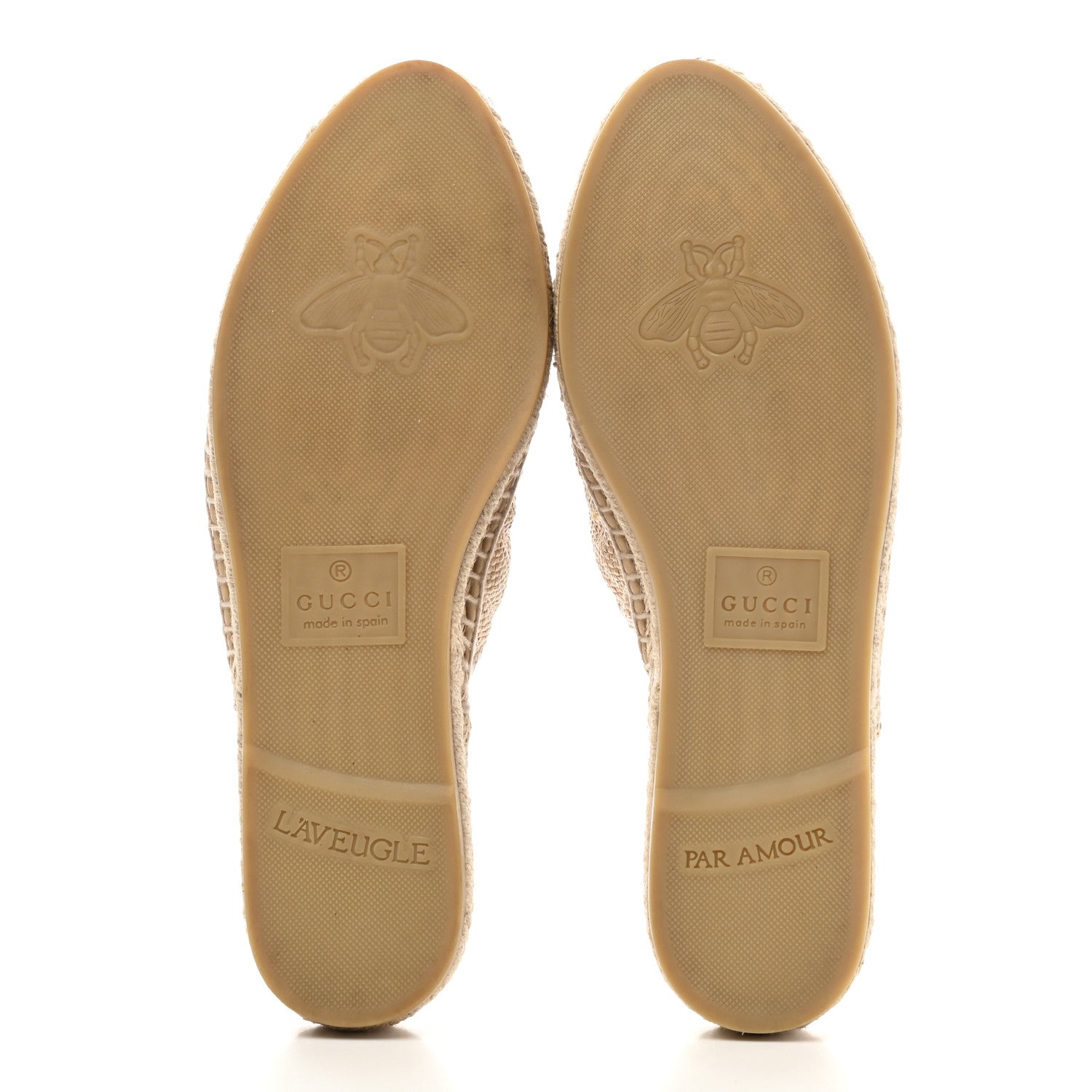 Gucci Straw Elaphe Matelasse GG Marmont Espadrille Slippers 38 Natural Cream Brown 5 of 10