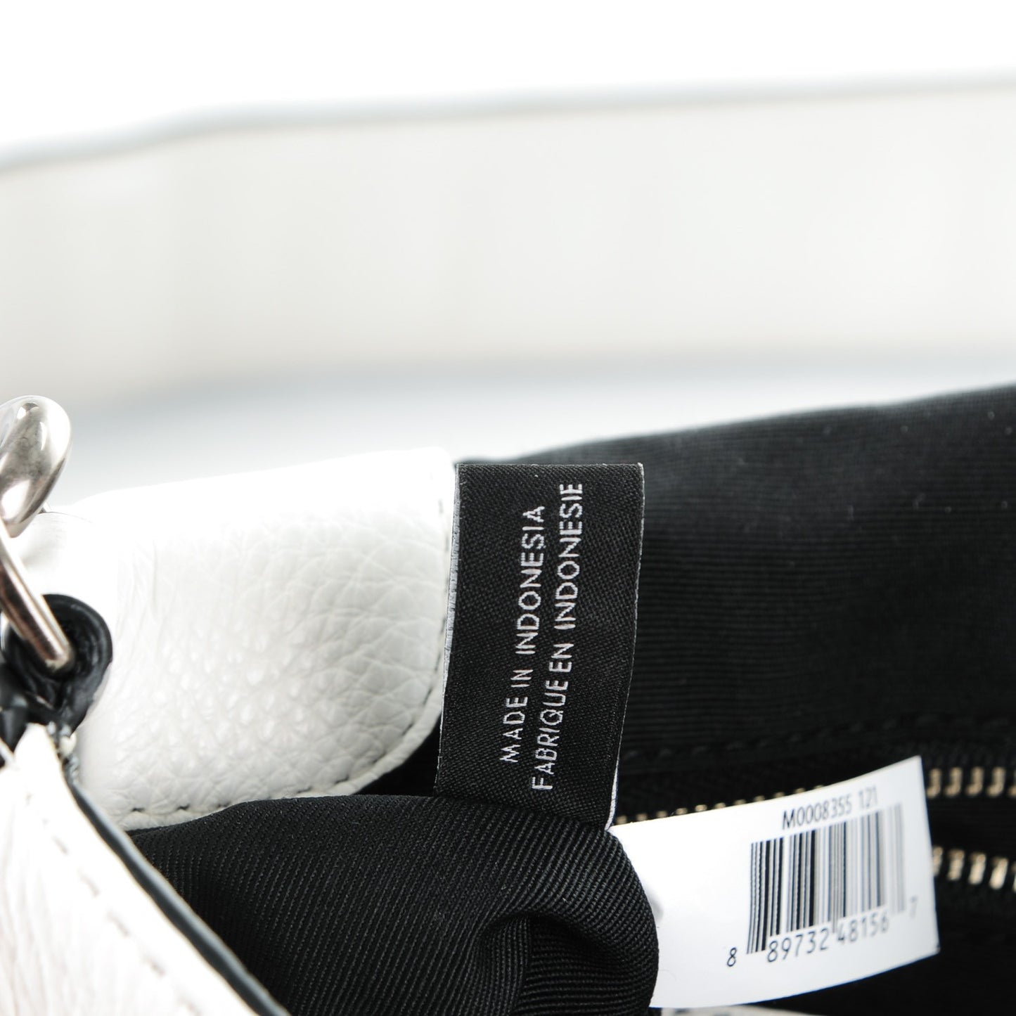 Calfskin Crystal Studded Small Pretty Young Thing Saddle Bag Star White