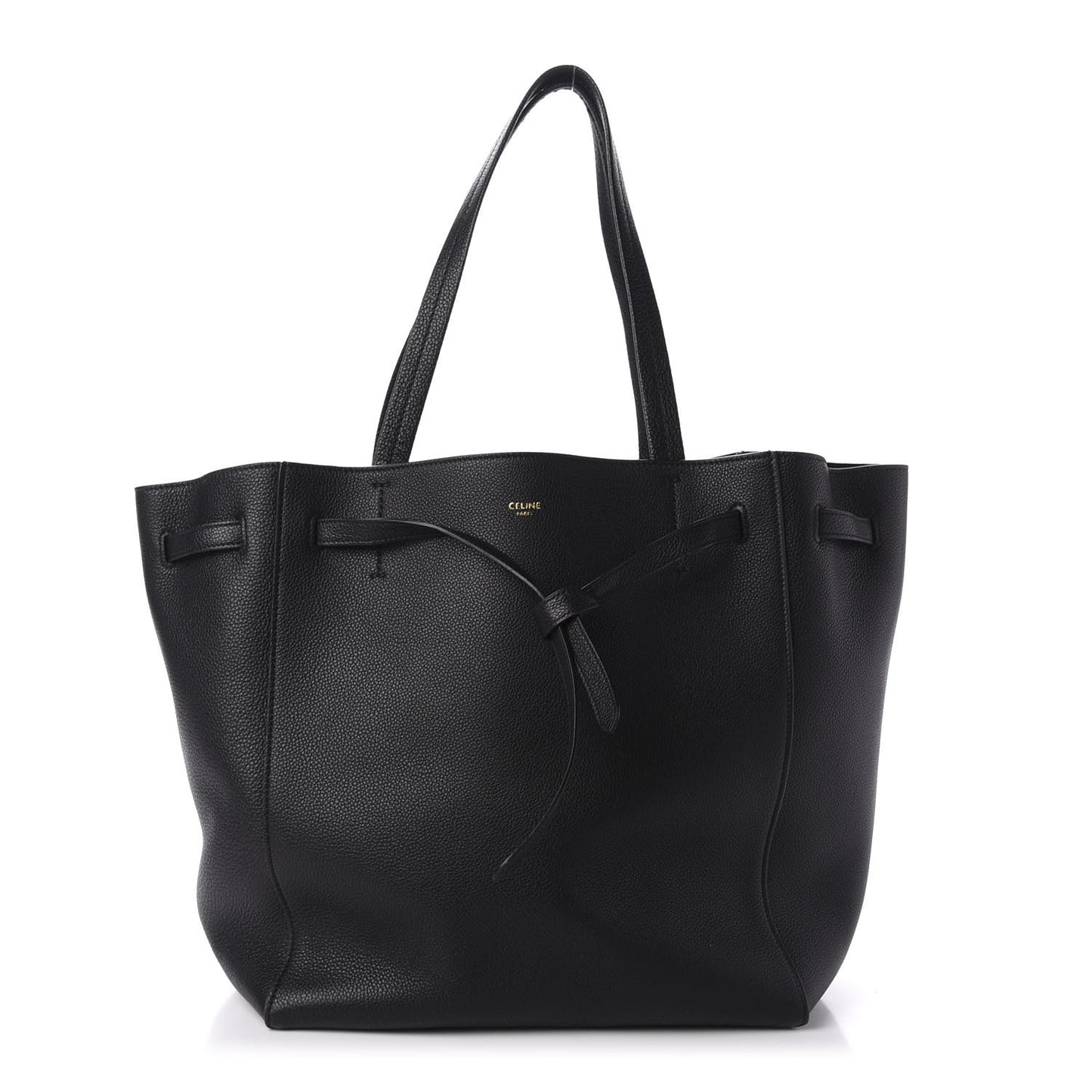 Soft Grained Calfskin Small Belt Cabas Phantom Black