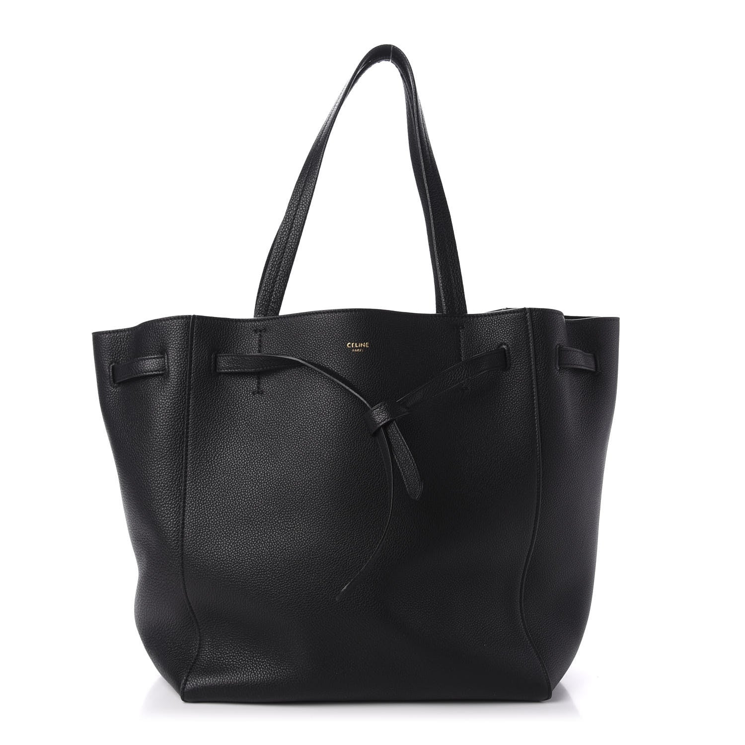 Celine Soft Grained Calfskin Small Belt Cabas Phantom Black 1 of 10