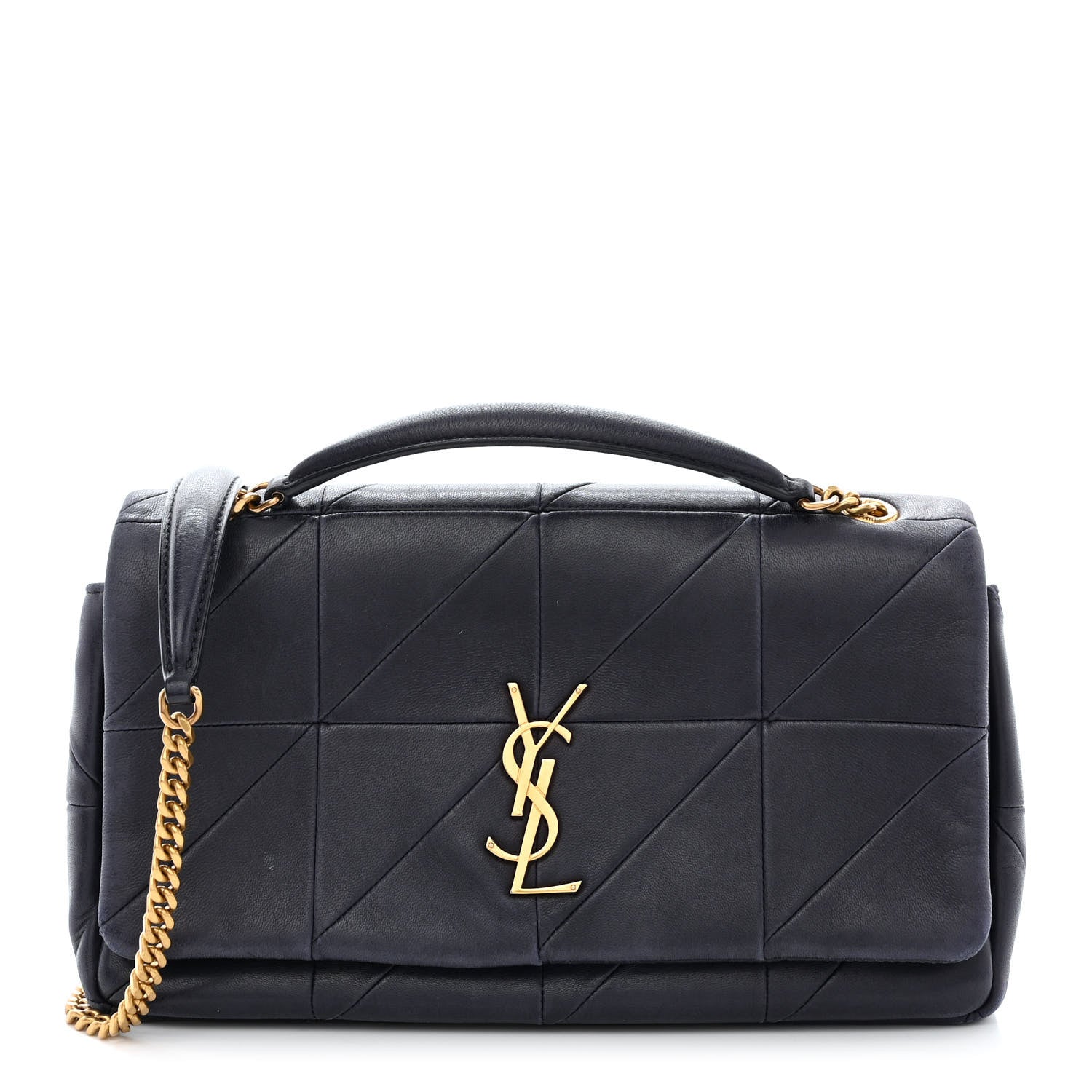 Saint Laurent Lambskin Patchwork Monogram Medium Jamie Dark Notte 1 of 14