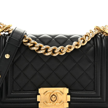 Chanel Lambskin Quilted Small Boy Flap Black 8 of 10