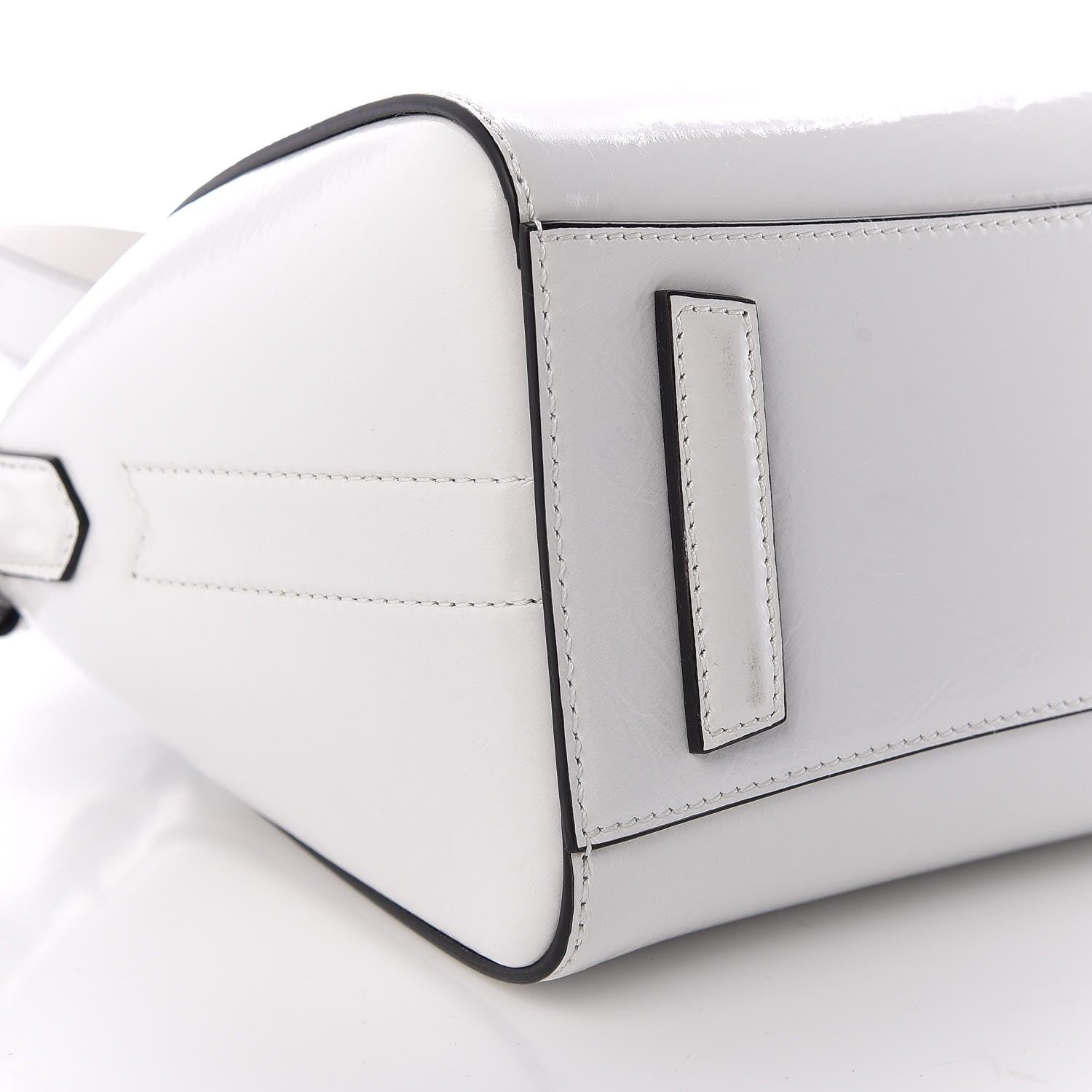 Givenchy Crinkled Patent Calfskin Mini Antigona White 8 of 9