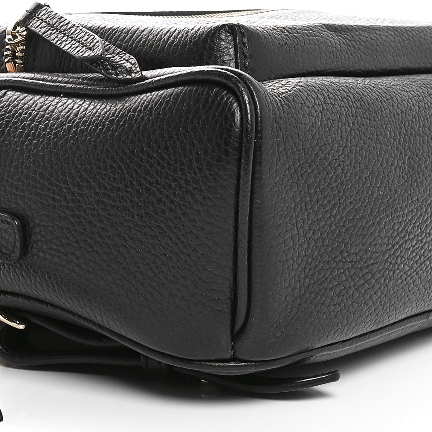 Pebbled Calfskin Soho Chain Backpack Black