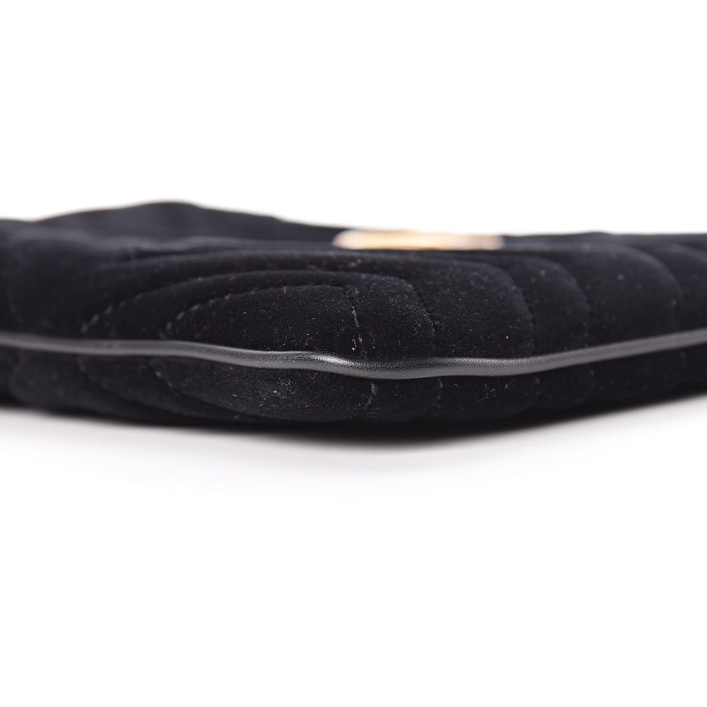 Velvet Matelasse GG Marmont Zip Pouch Black
