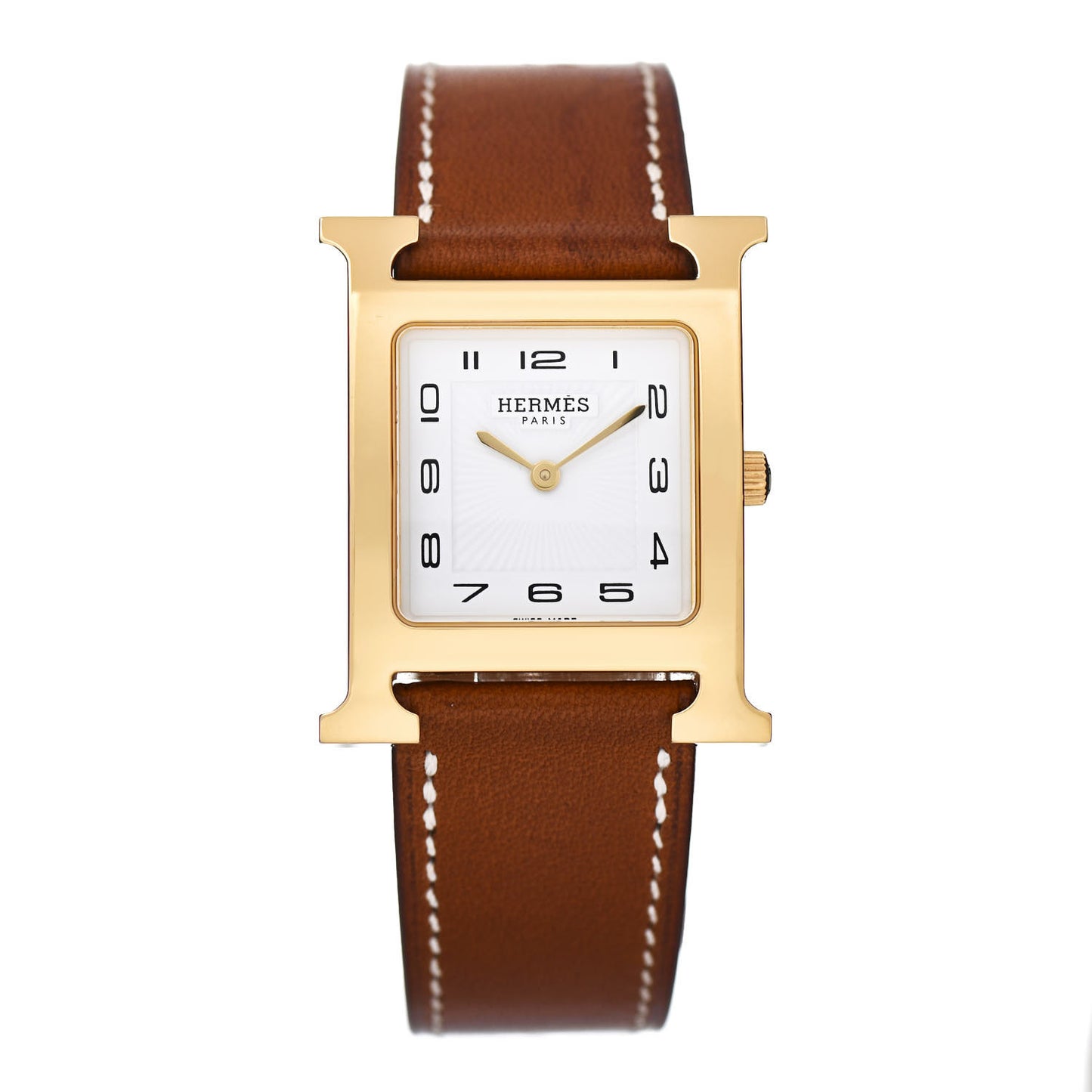 Stainless Steel Barenia 26mm Heure H Hour Quartz Watch Fauve