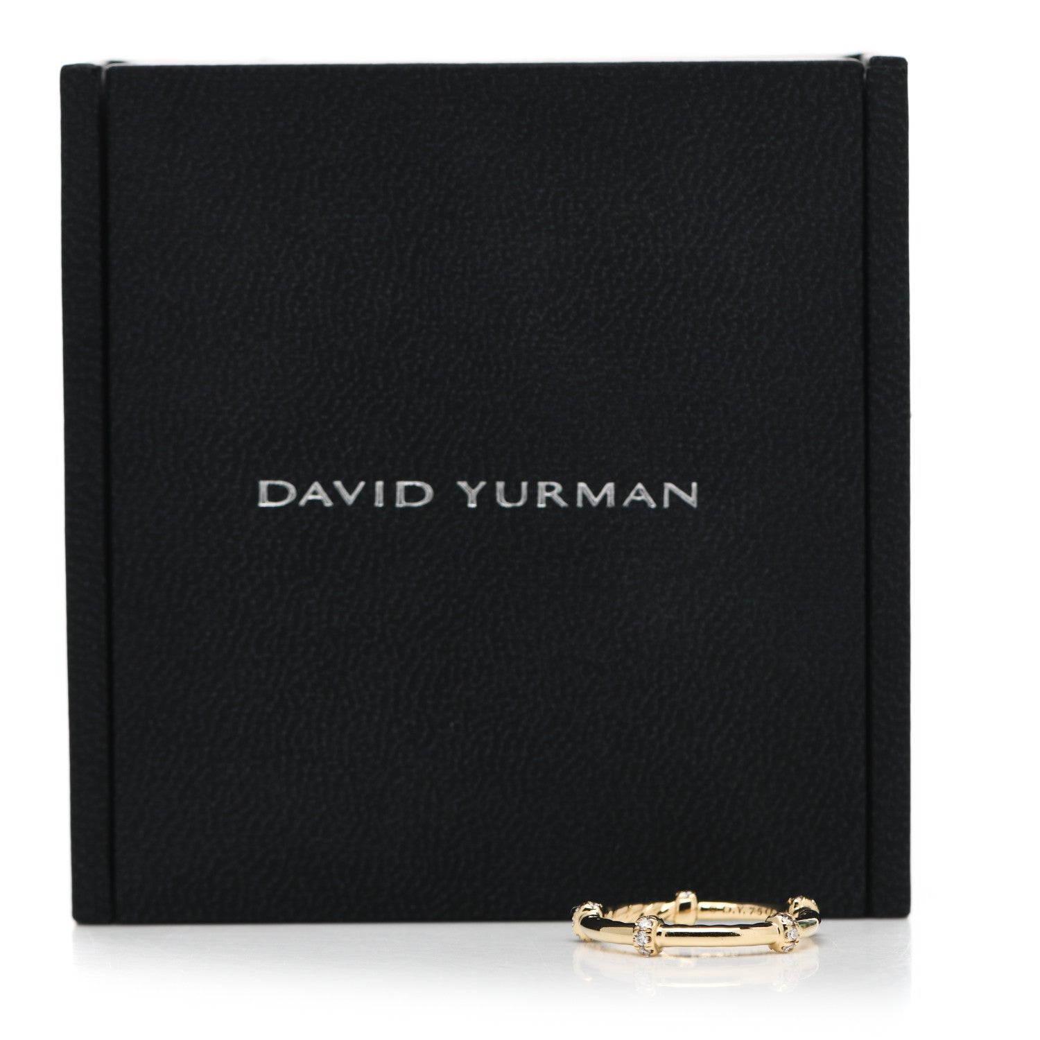David Yurman 18K Yellow Gold Diamond 1.7mm Astor Single Row Ring 47 4 5 of 5