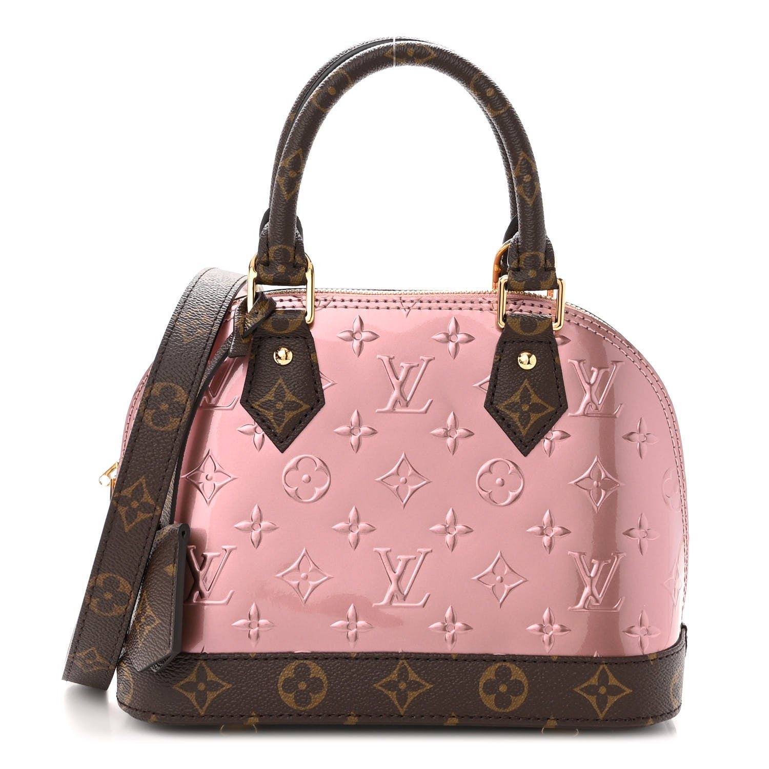 Louis Vuitton Vernis Monogram Alma BB Rose Pale Metallise 1 of 9