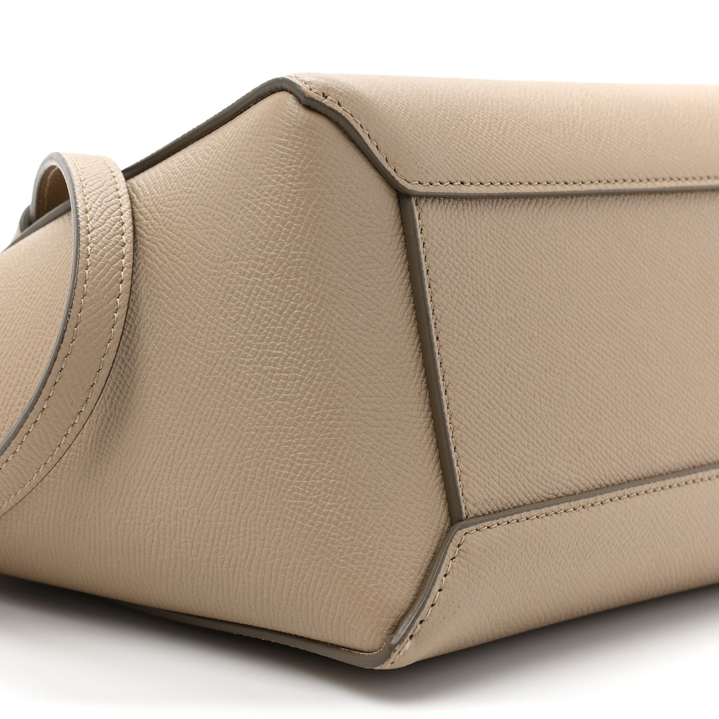 Grained Calfskin Micro Belt Bag Light Taupe