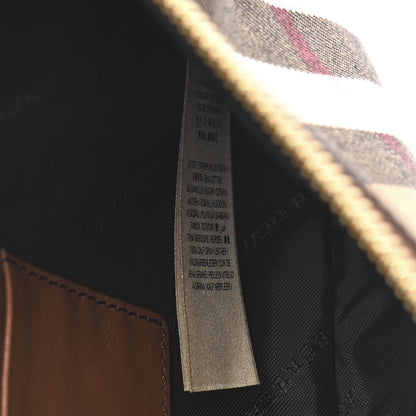 Burberry House Check Derby Peyton Crossbody Clutch Bag Tan 7 of 10