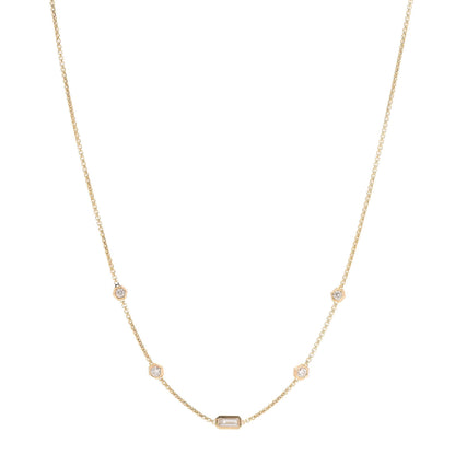 David Yurman 18K Yellow Gold Diamond Novella Necklace 1 of 6
