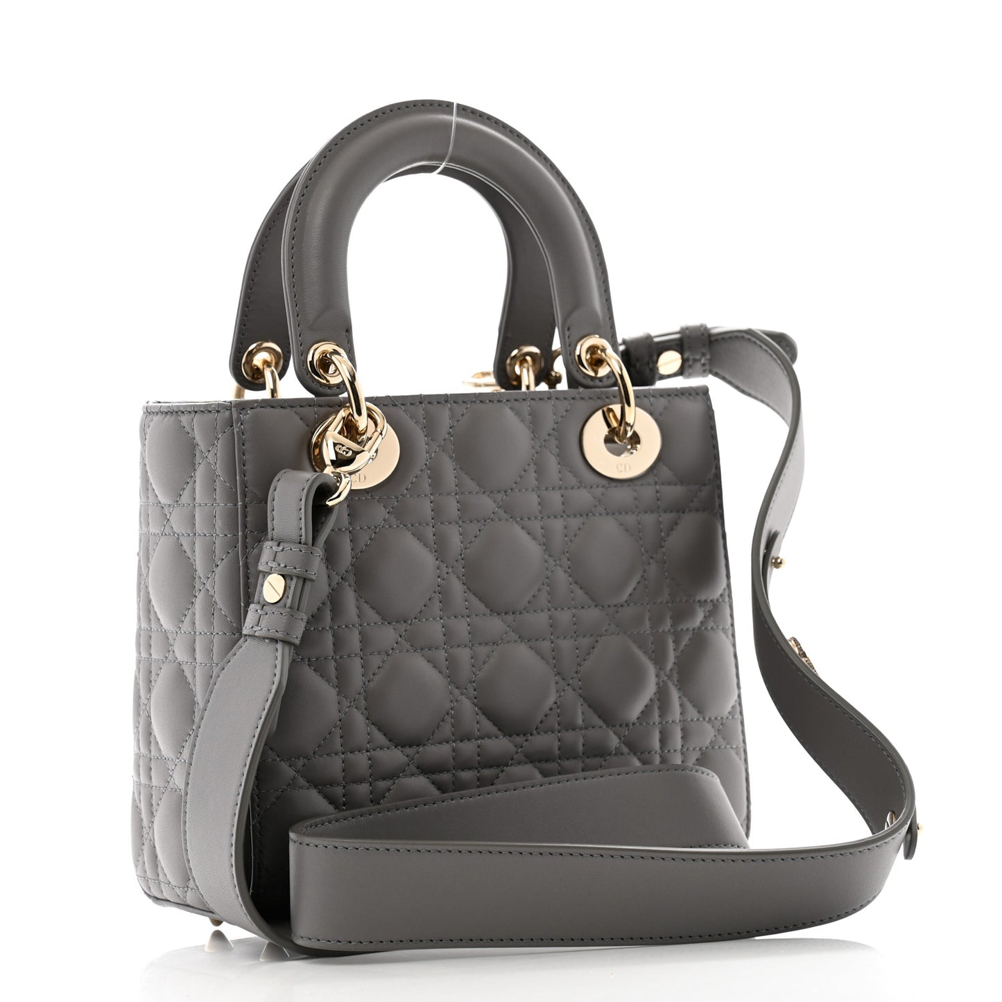 Lambskin Cannage Small My ABCDior Lady Dior Grey