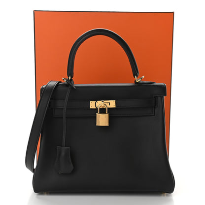 Hermes Swift Kelly Retourne 25 Black 10 of 10