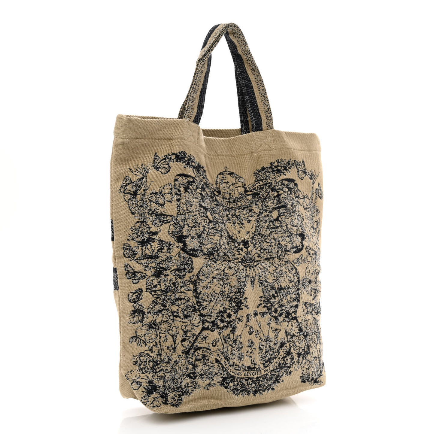 Canvas Print Cruise Tote Ivory Black