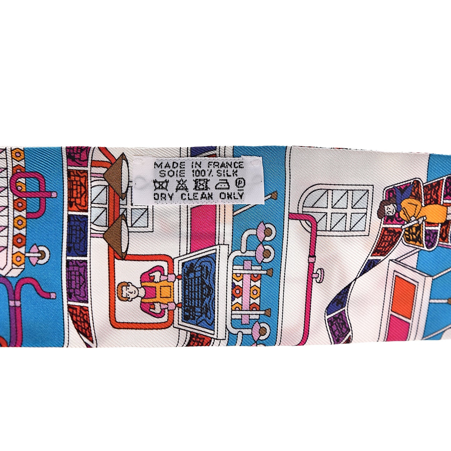 Silk La Maizeon des Carres Twilly White Rose Bleu