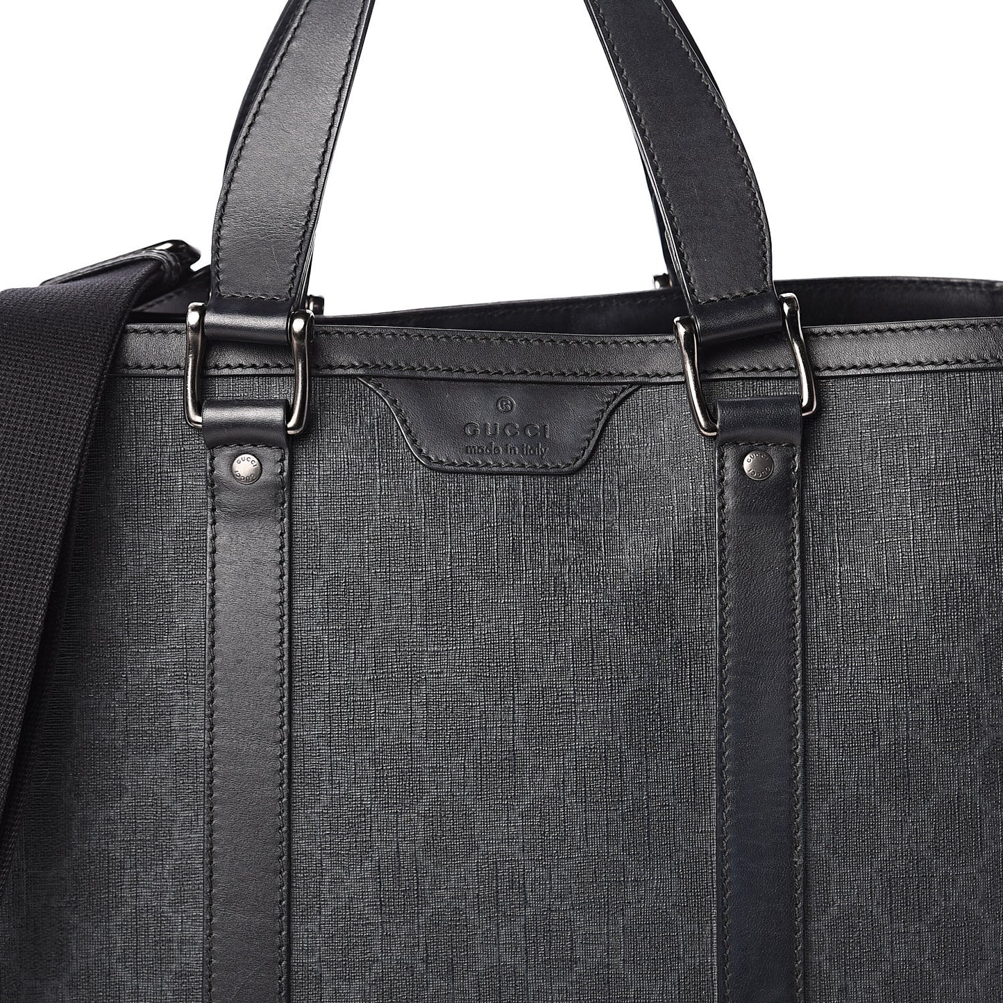 GG Supreme Monogram Tote Black Grey