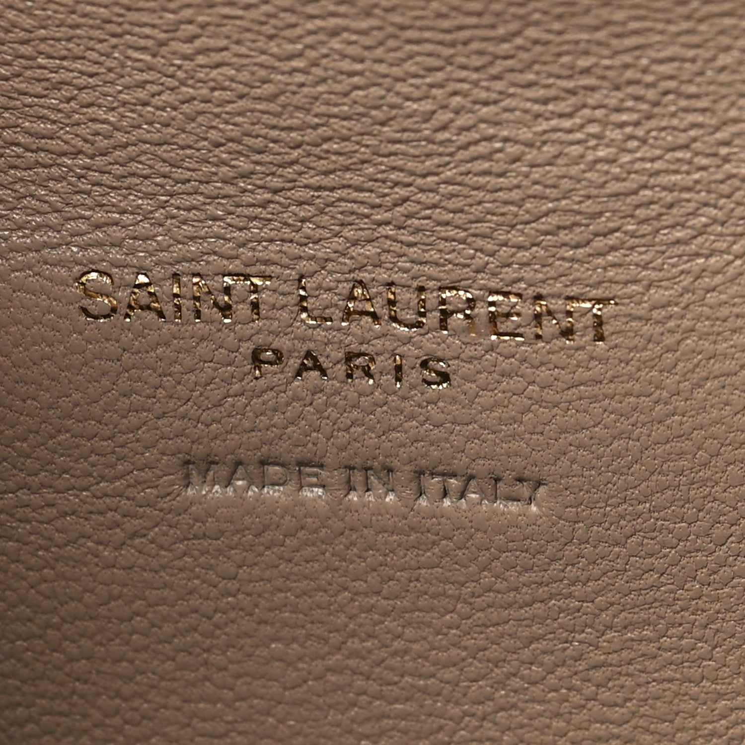 Saint Laurent Lambskin Monogram Loulou Puffer Pouch Clutch Dark Beige 5 of 6
