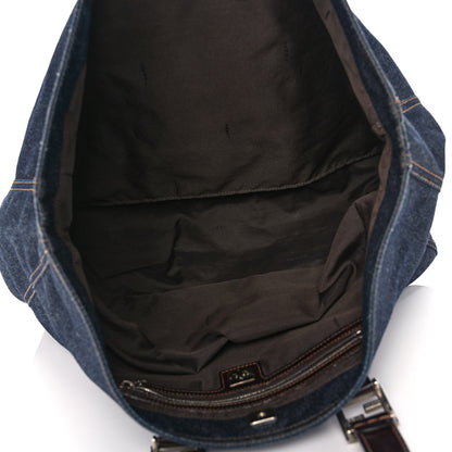 Fendi Denim Holdall Tote Blue 5 of 12