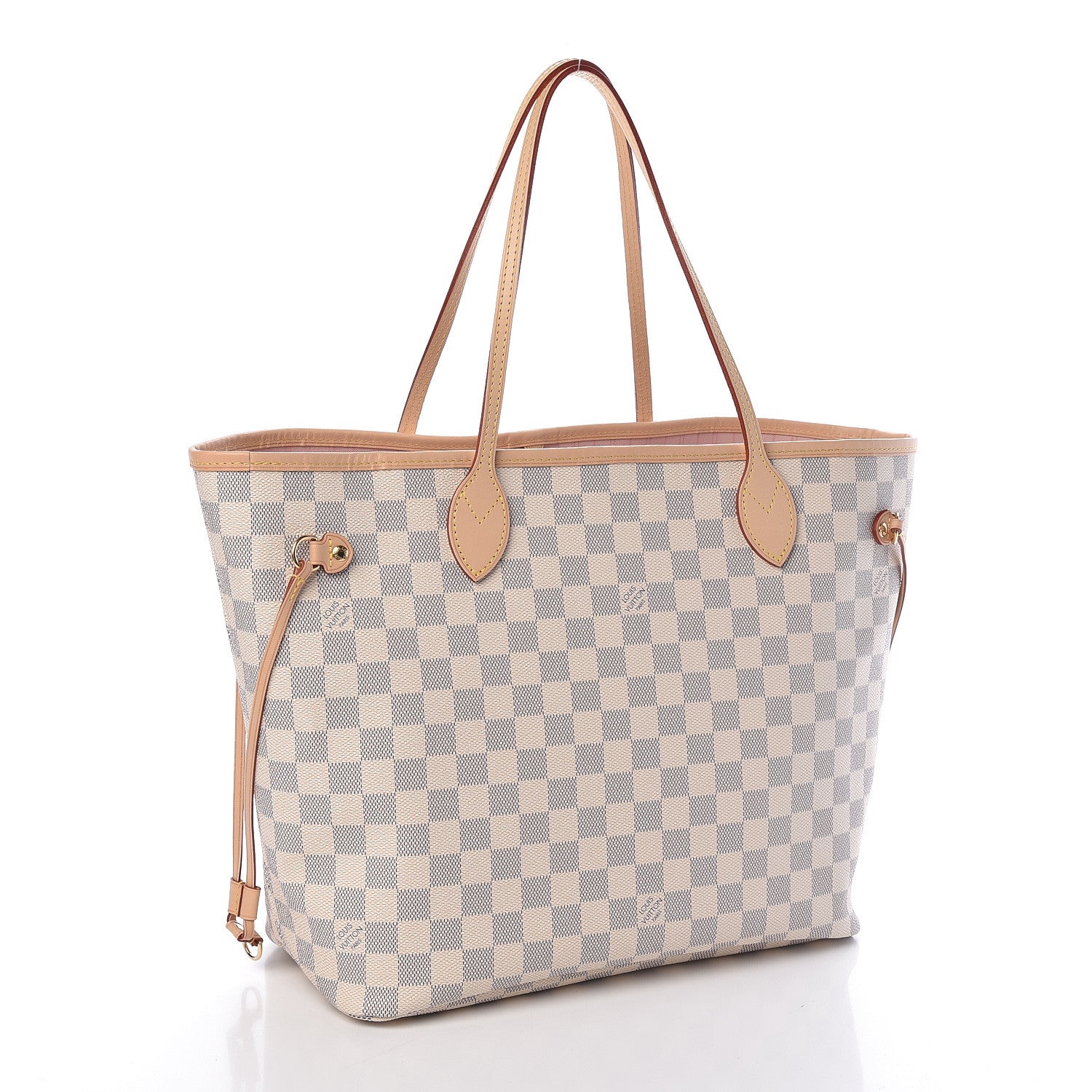 Louis Vuitton Damier Azur Neo Neverfull MM Rose Ballerine 4 of 11