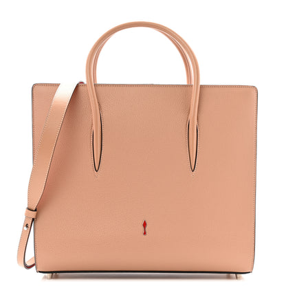 Christian Louboutin Calfskin Patent Studded Large Paloma Nude 1 of 12