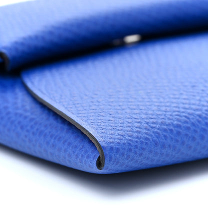 Hermes Epsom Bastia Verso Coin Purse Bleu France Orange 8 of 10