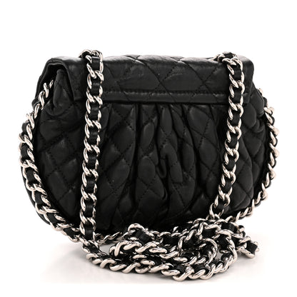 Chanel Washed Lambskin Quilted Mini Chain Around Flap Black 3 of 13