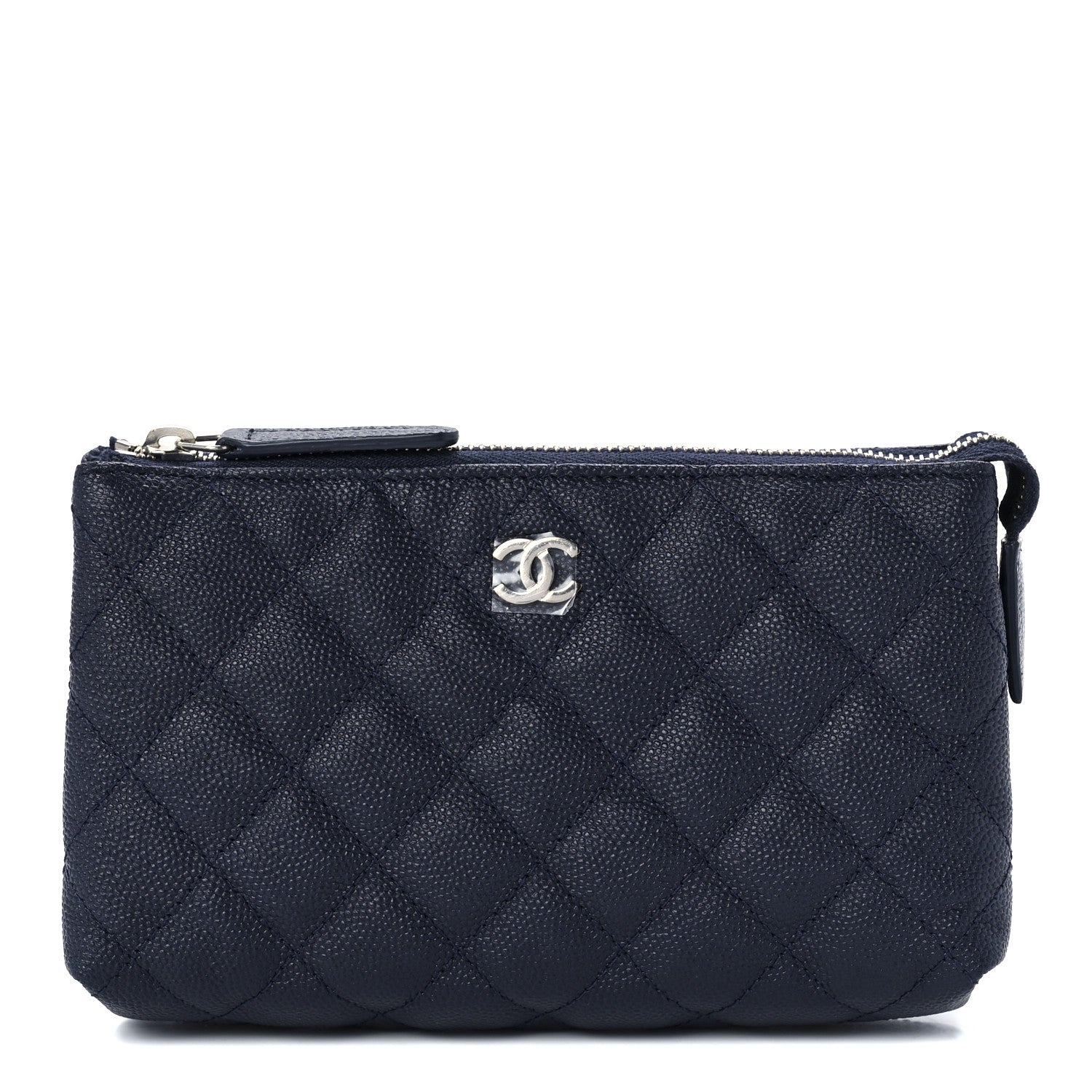 Chanel Caviar Quilted Small Pouch Navy 1 of 12