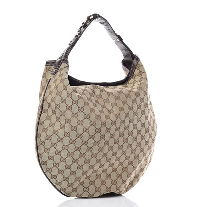 Gucci Monogram Large Wave Hobo Dark Brown 3 of 15