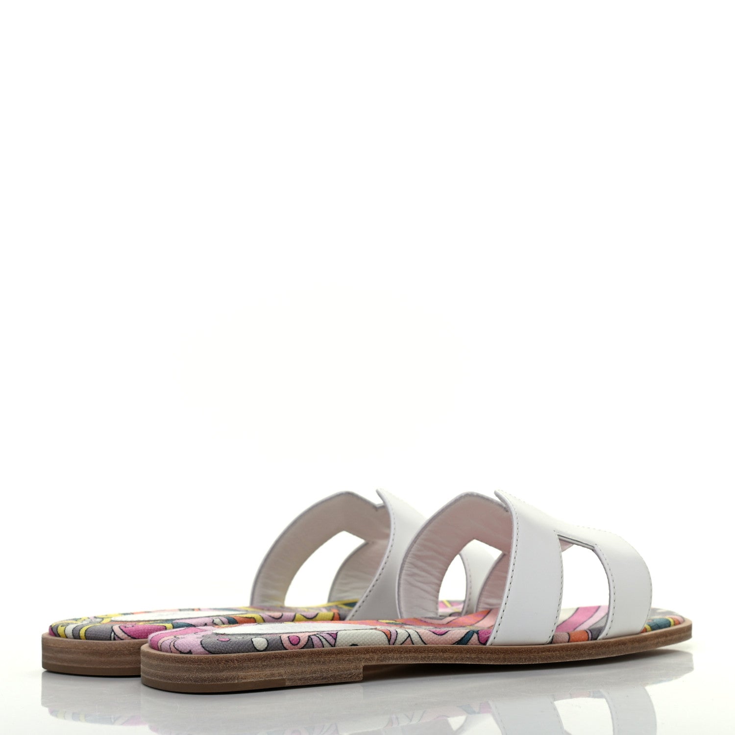 Hermes Faubourg Rainbow Oran Sandals 36 White Multicolore 4 of 7