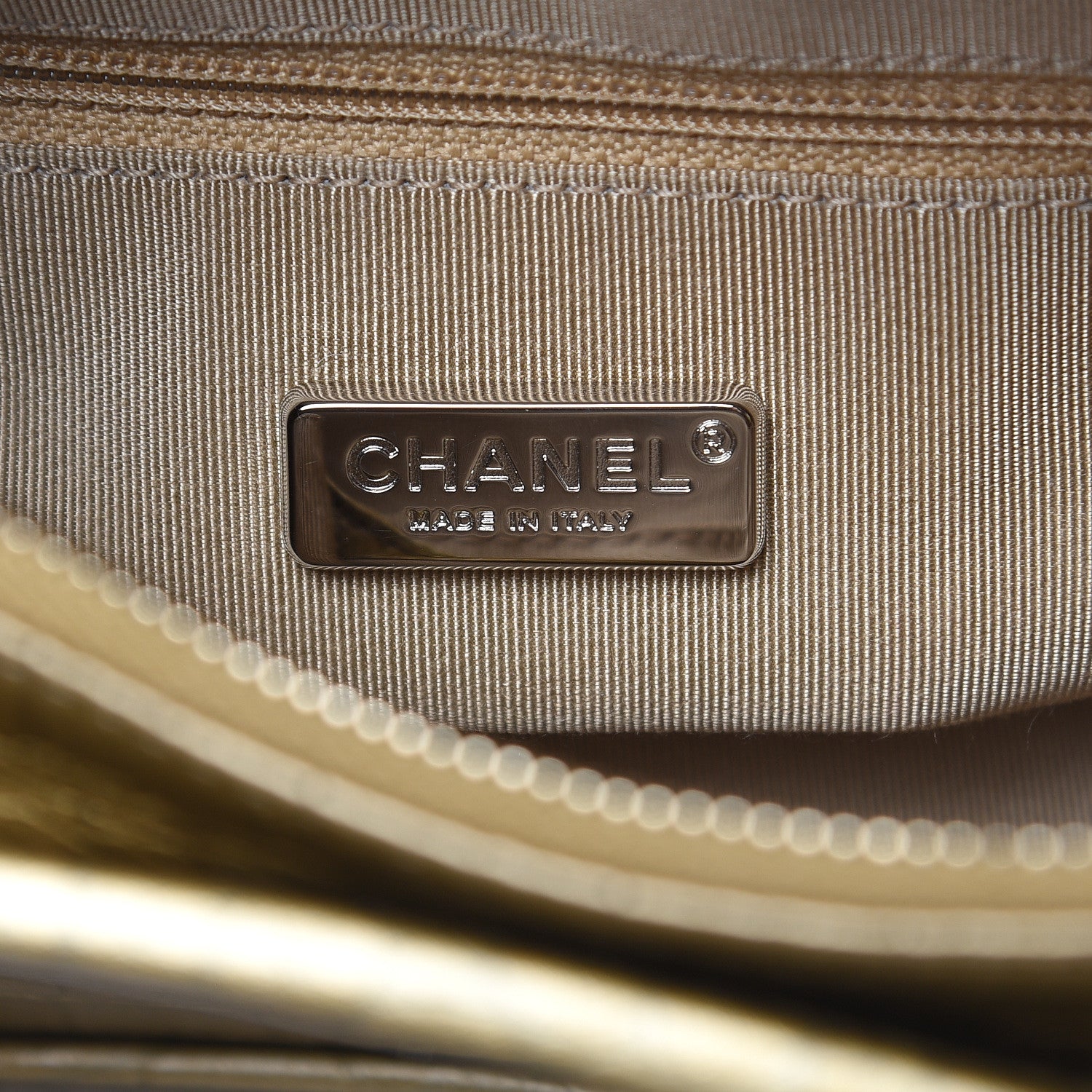 Chanel Metallic Calfskin Crocodile Embossed Cocodile Small Gabrielle Hobo Gold 6 of 11