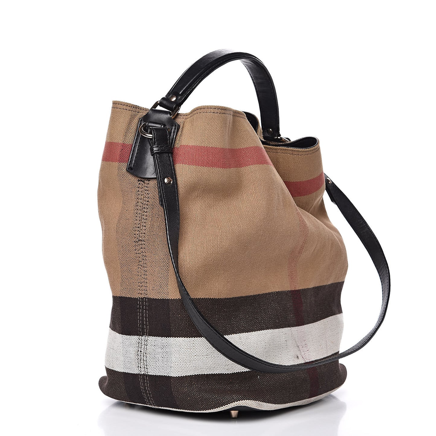 Canvas Mega Check Medium Ashby Hobo Black