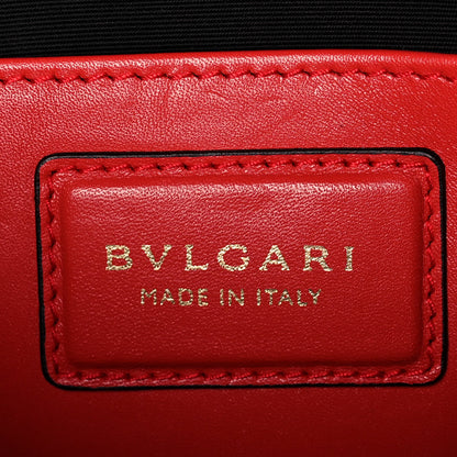 Bulgari Calfskin Serpenti Forever Flap Clutch Ruby Red 5 of 9