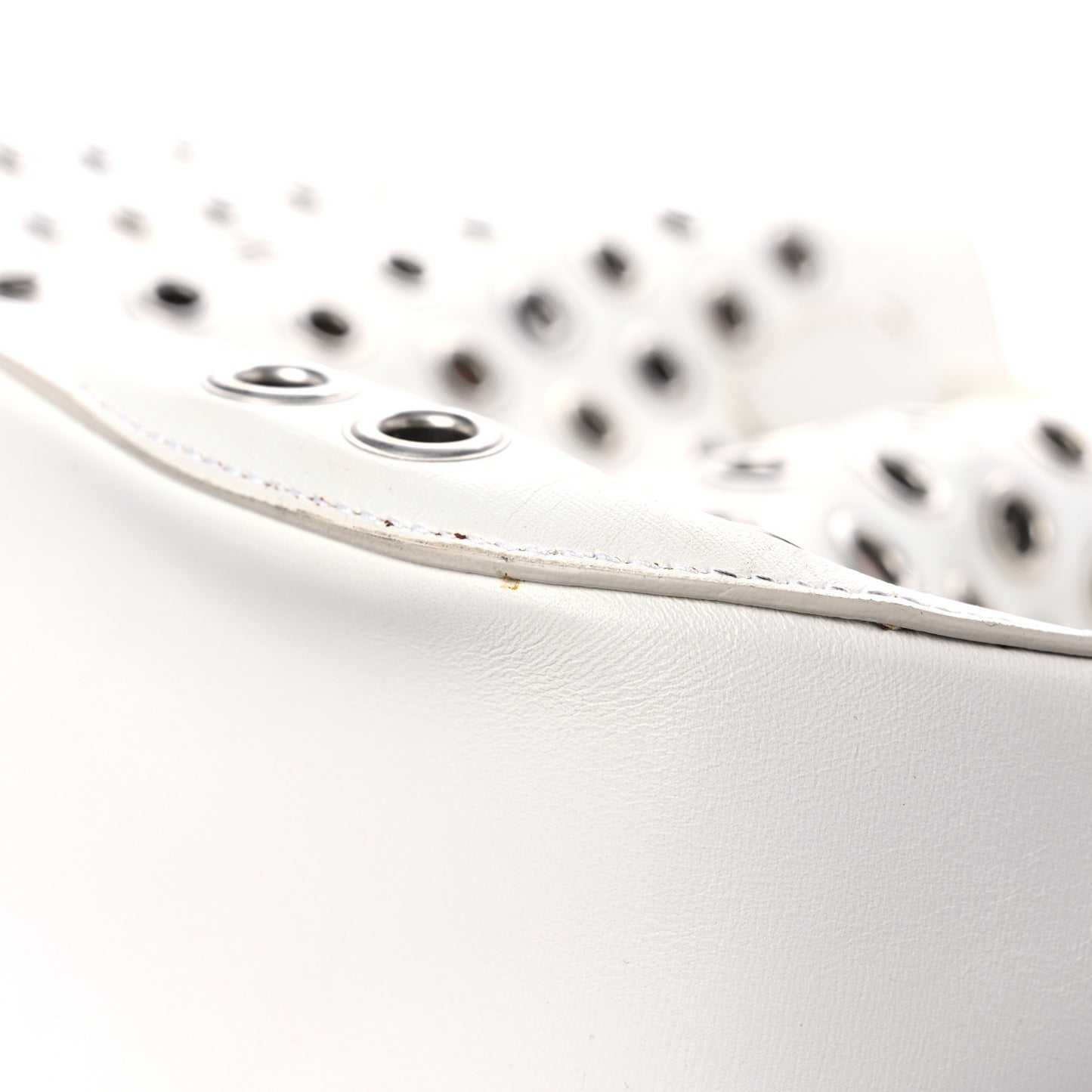 Calfskin Grommet Rose-Marie 28 Bag White