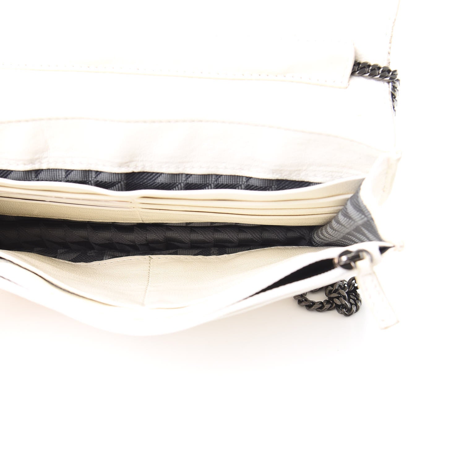 Proenza Schouler Lambskin Fringe PS1 Chain Wallet White 5 of 14