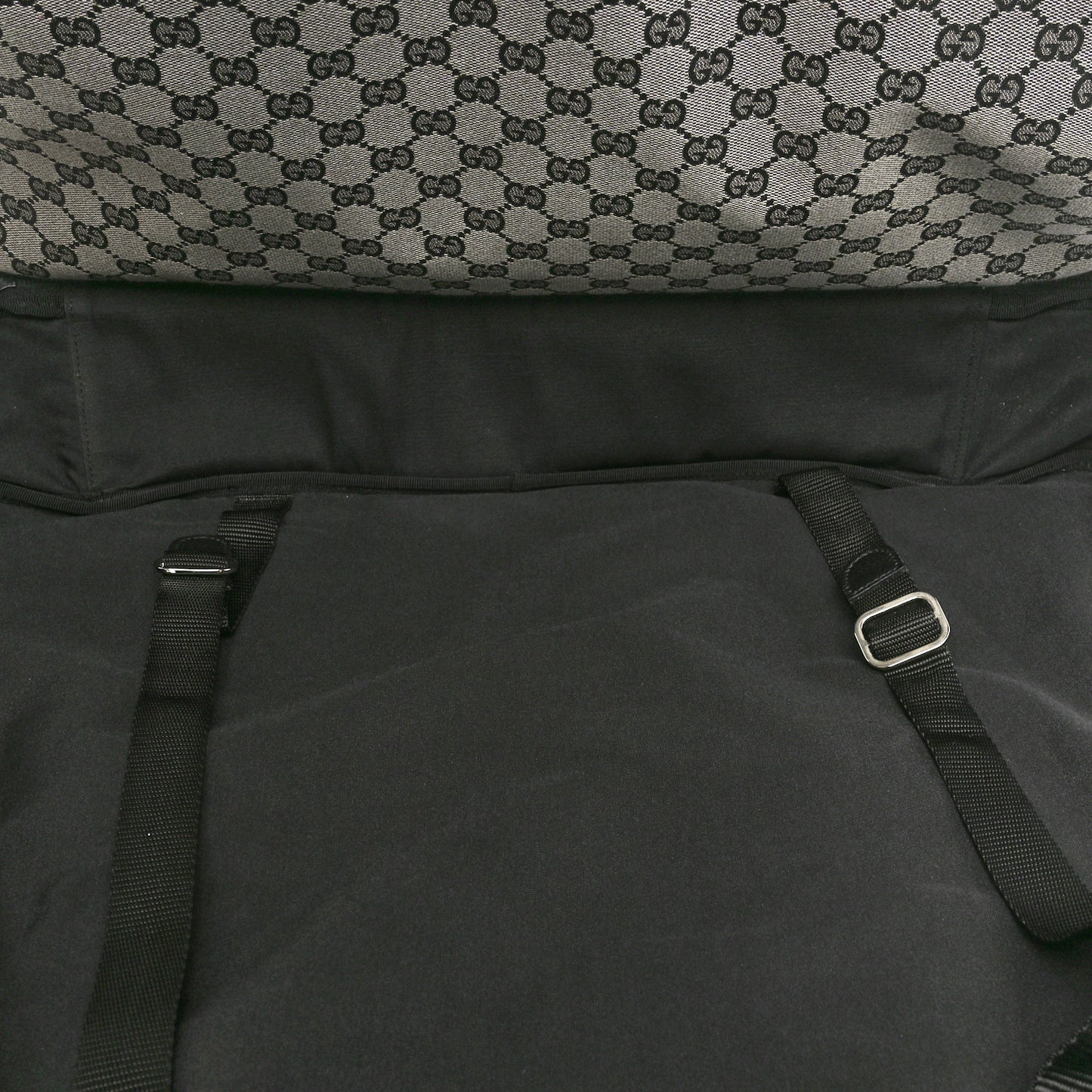 Monogram Textured Dollar Calfskin Suitcase Luggage Beige Black