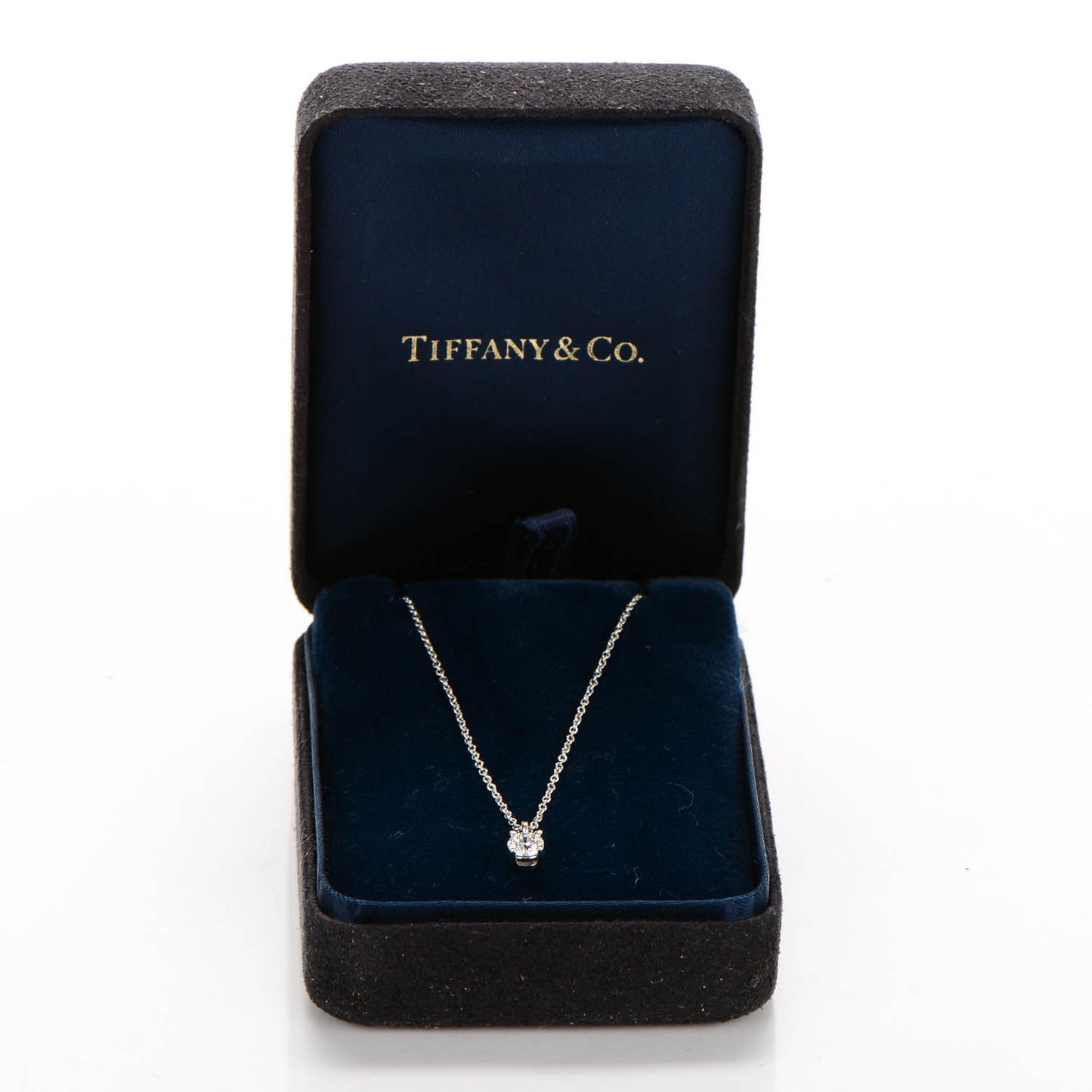 Platinum Diamond .31ct Solitaire Pendant Necklace